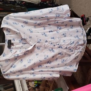 Lane Bryant white pull over blouse